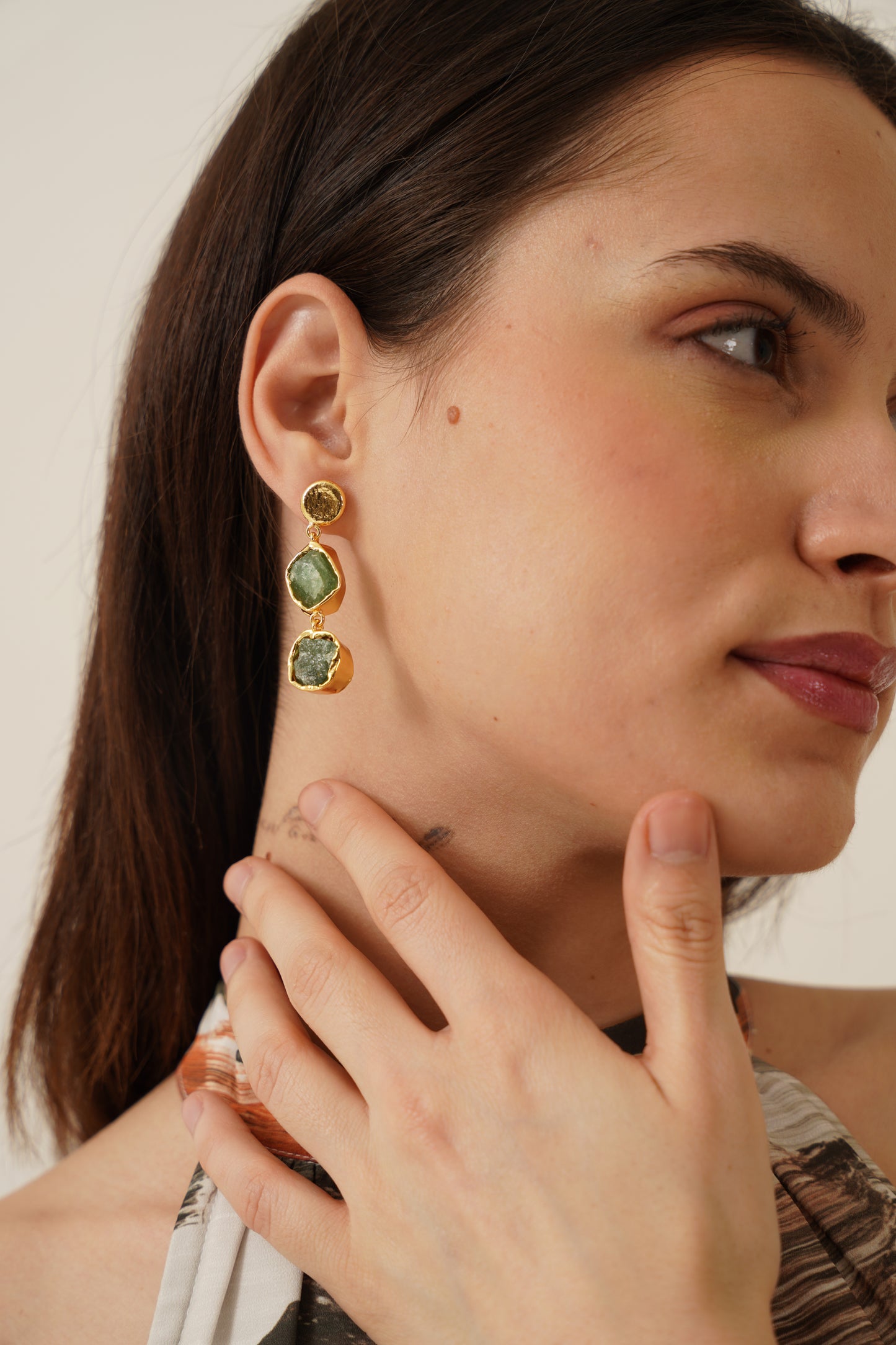 Aqua Marine Quartz Earrings