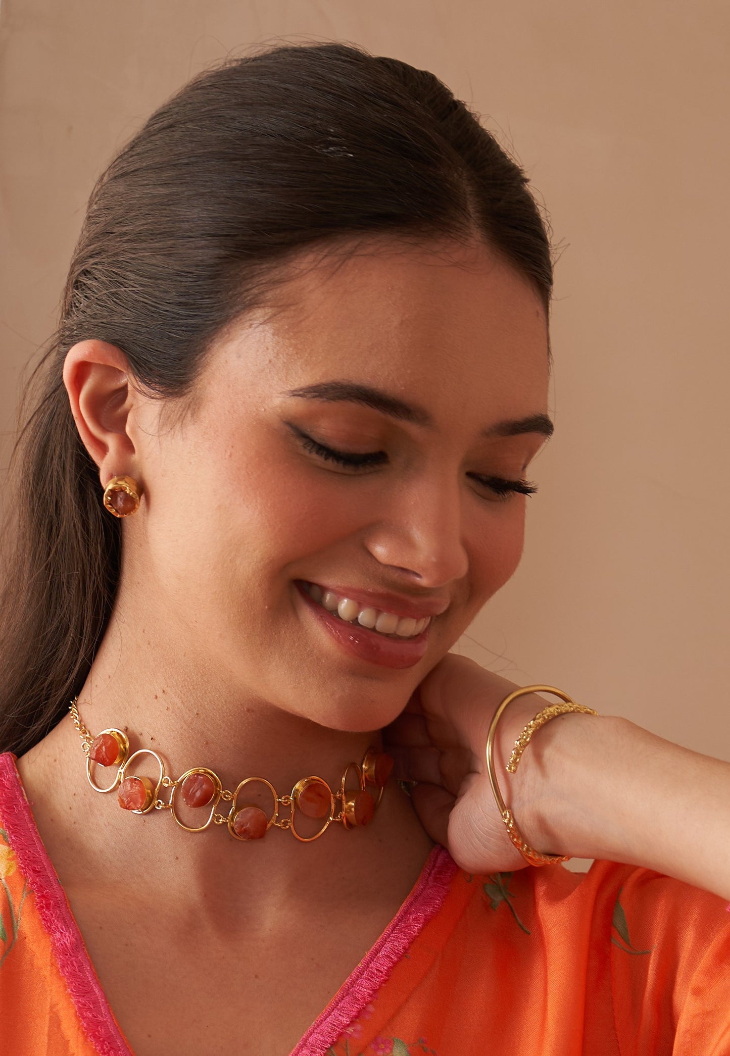 Sunlit Citrine Choker Set