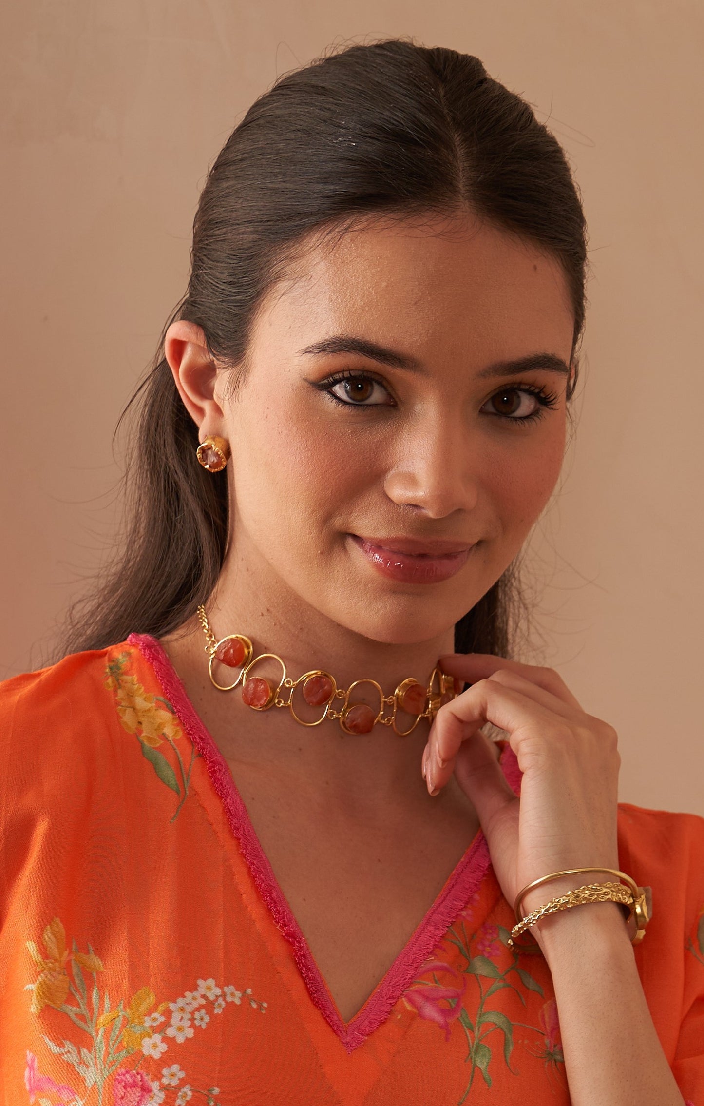 Sunlit Citrine Choker Set