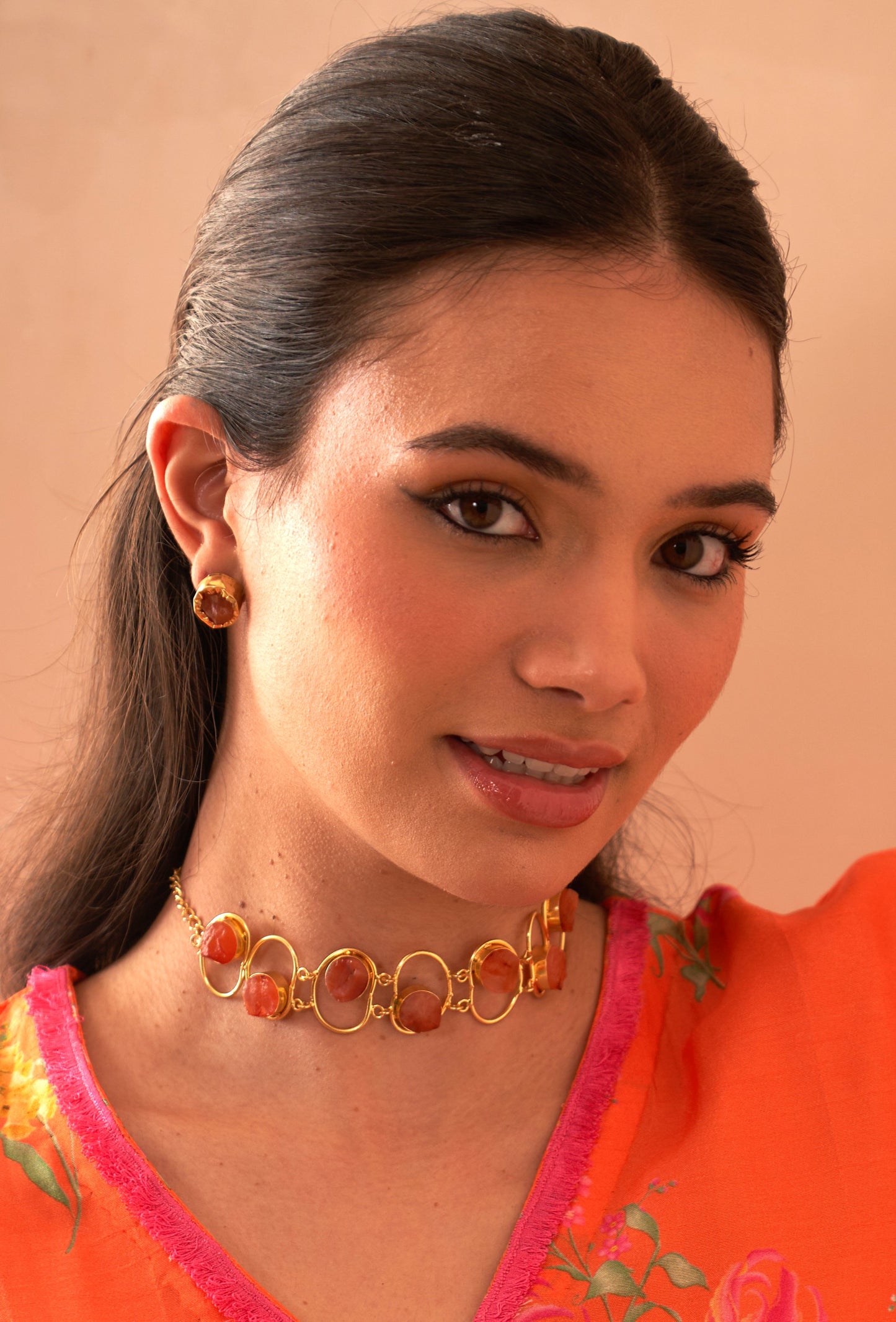 Sunlit Citrine Choker Set