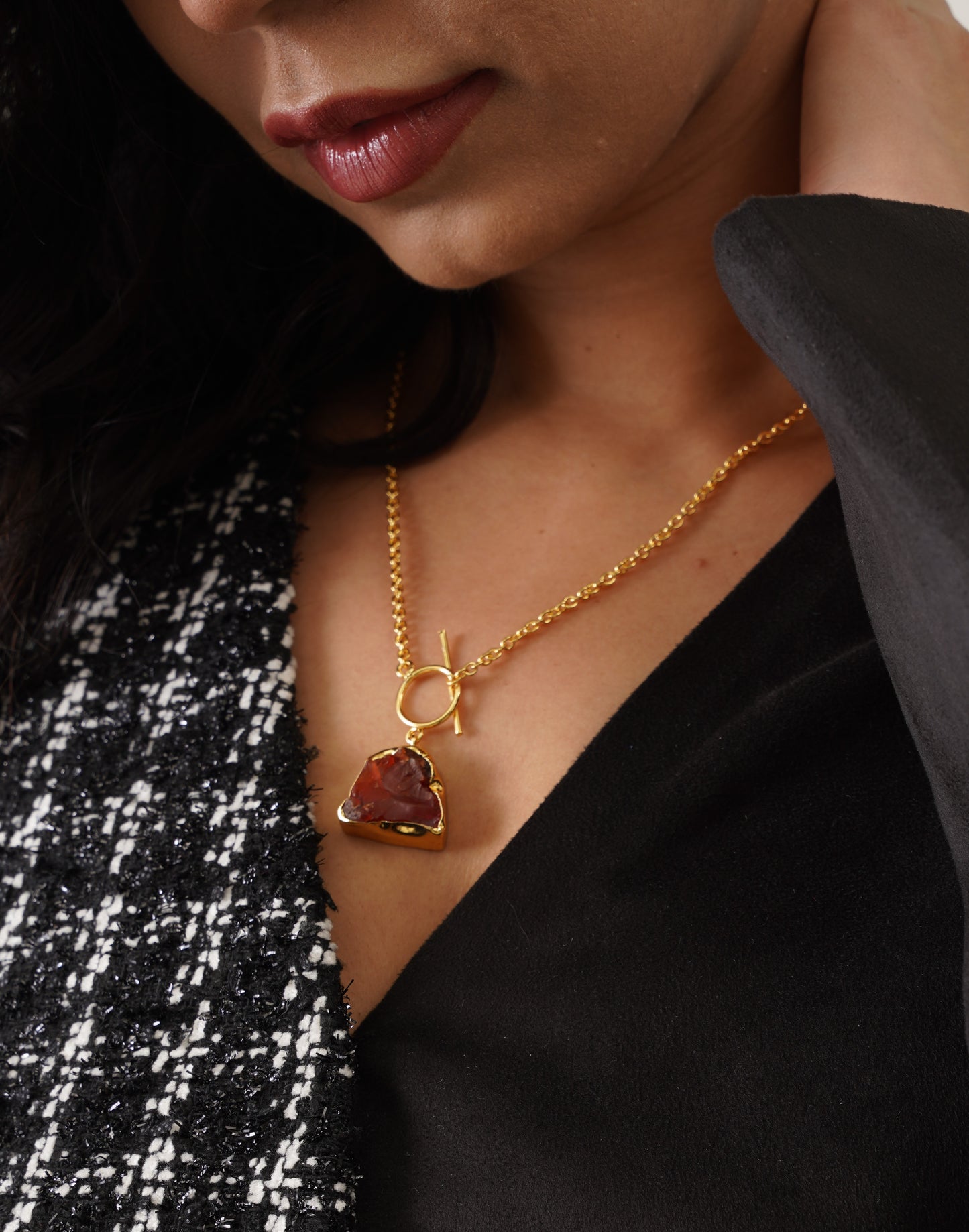 Citrine Locket Neck Chain